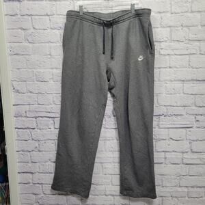 VTG Y2K Nike Gray Sweatpants‎ Size XL Blue Tag Athletic Fleece Pockets *FLAW